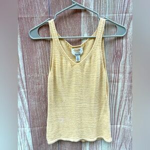 Vintage Talbots S butter yellow Italian knit tank top classic capsule